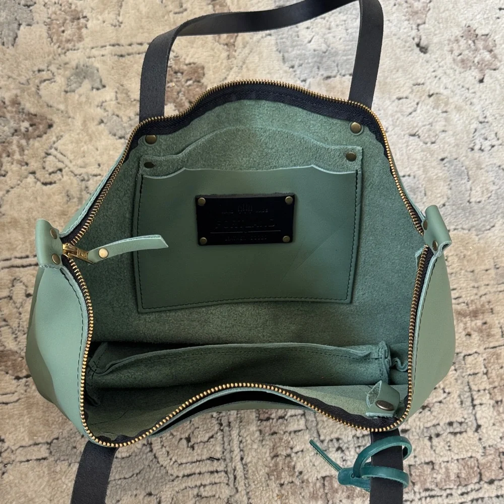 Portland Leather Tote Bag with Butterfly Accent - Picture 4 of 4